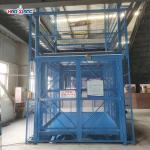 Blue 20000kgs Hydraulic Cargo Lift Elevator With Emergency Stop