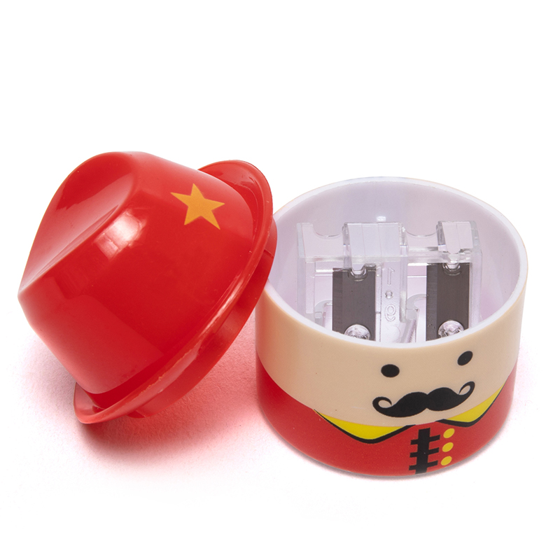 Child Safe Beard Man Cartoon Pencil Sharpener Anti Swallow
