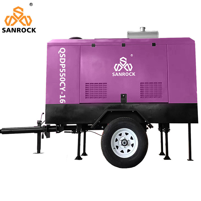 High Pressure 154KW Screw Type Air Compressor Machine Portable