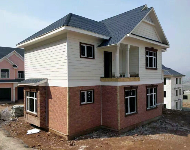 Q355B Q235B Steel Structure Housing Windproof Lightweight Steel Frame Villa