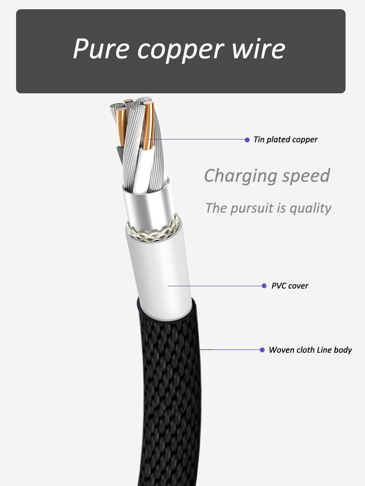 OEM Nylon Braided 6ft Micro USB Charging Cable For Android Phone
