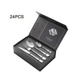 OEM Stainless Steel Cutlery Set 24 Piece Colorful Flatware Set
