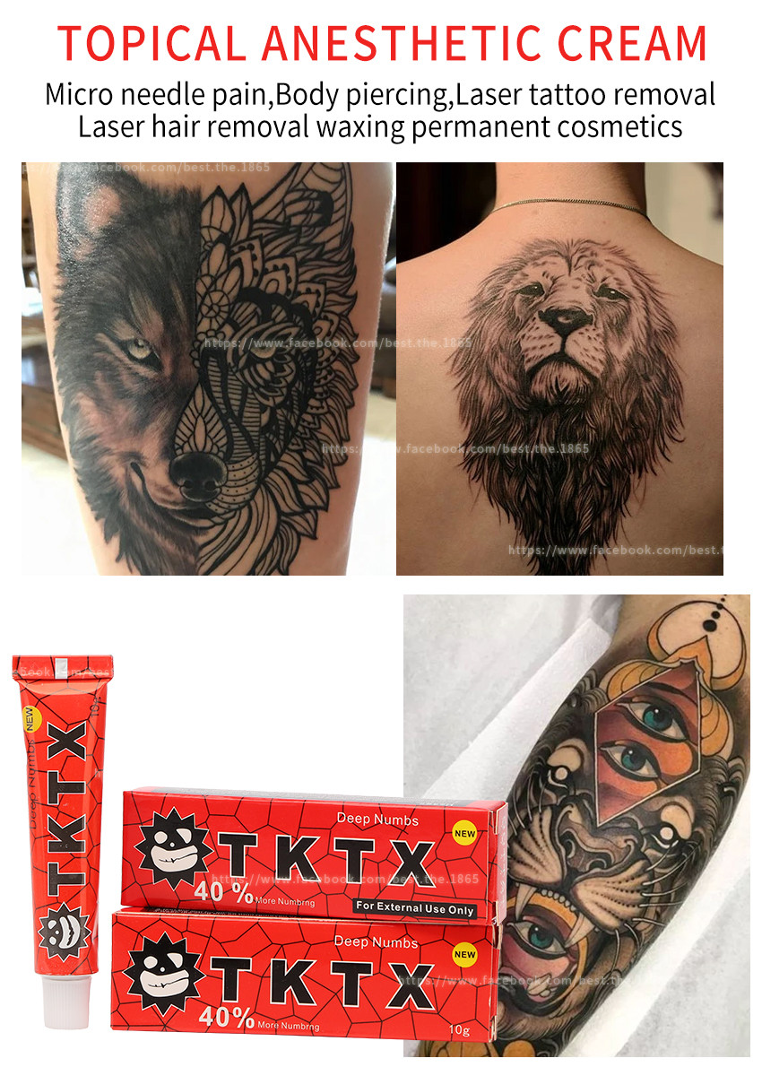 Green 55% TKTX Tattoo Numbing Cream 10g Waxing Cosmetic For Microneedling