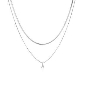China OEM Letter Pendant Necklace Sterling Silver Initial Charms Jewelry wholesale