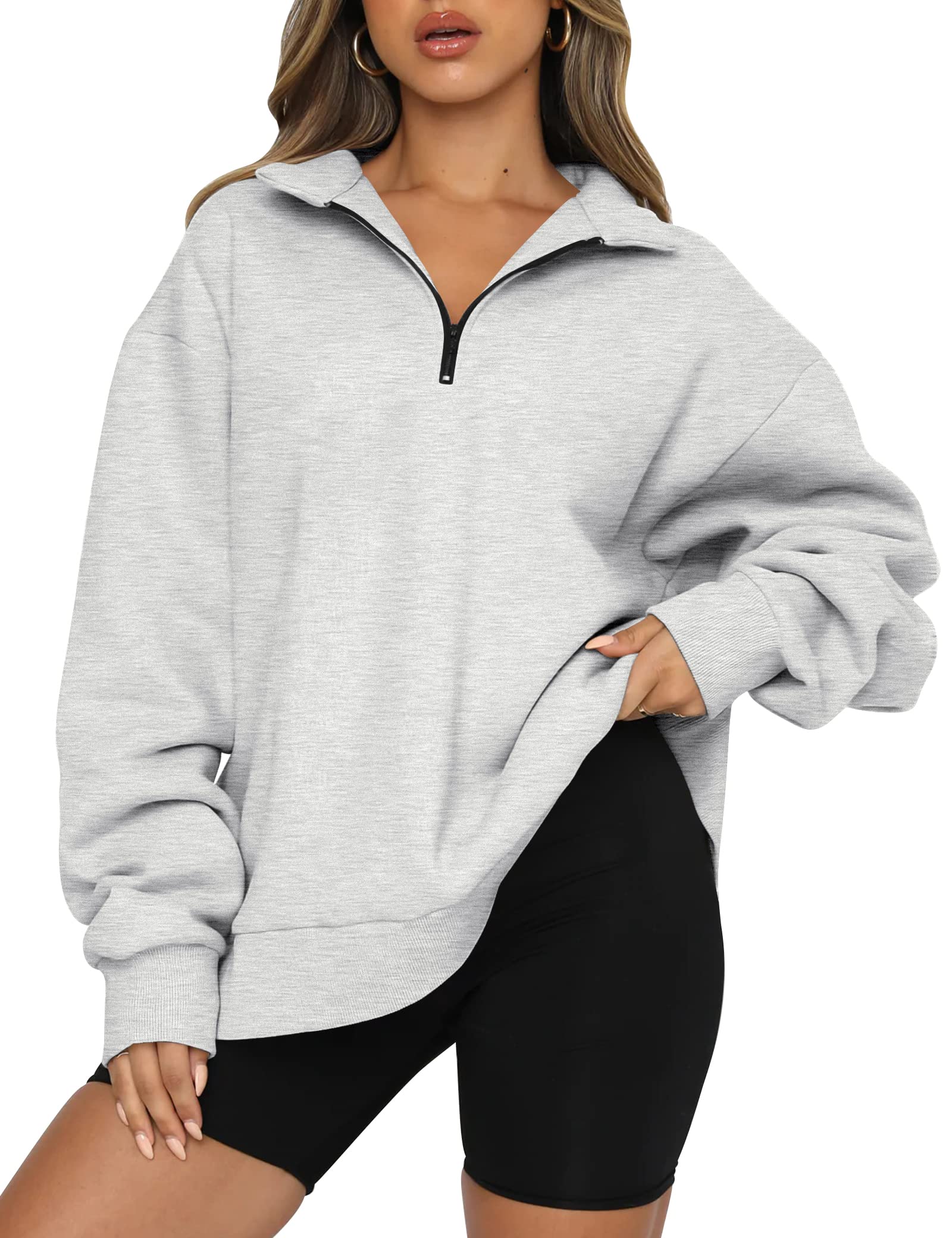 Winter Season Women'S Long Sleeve Zip Up Hoodies Women Half Zip Up Printed Design