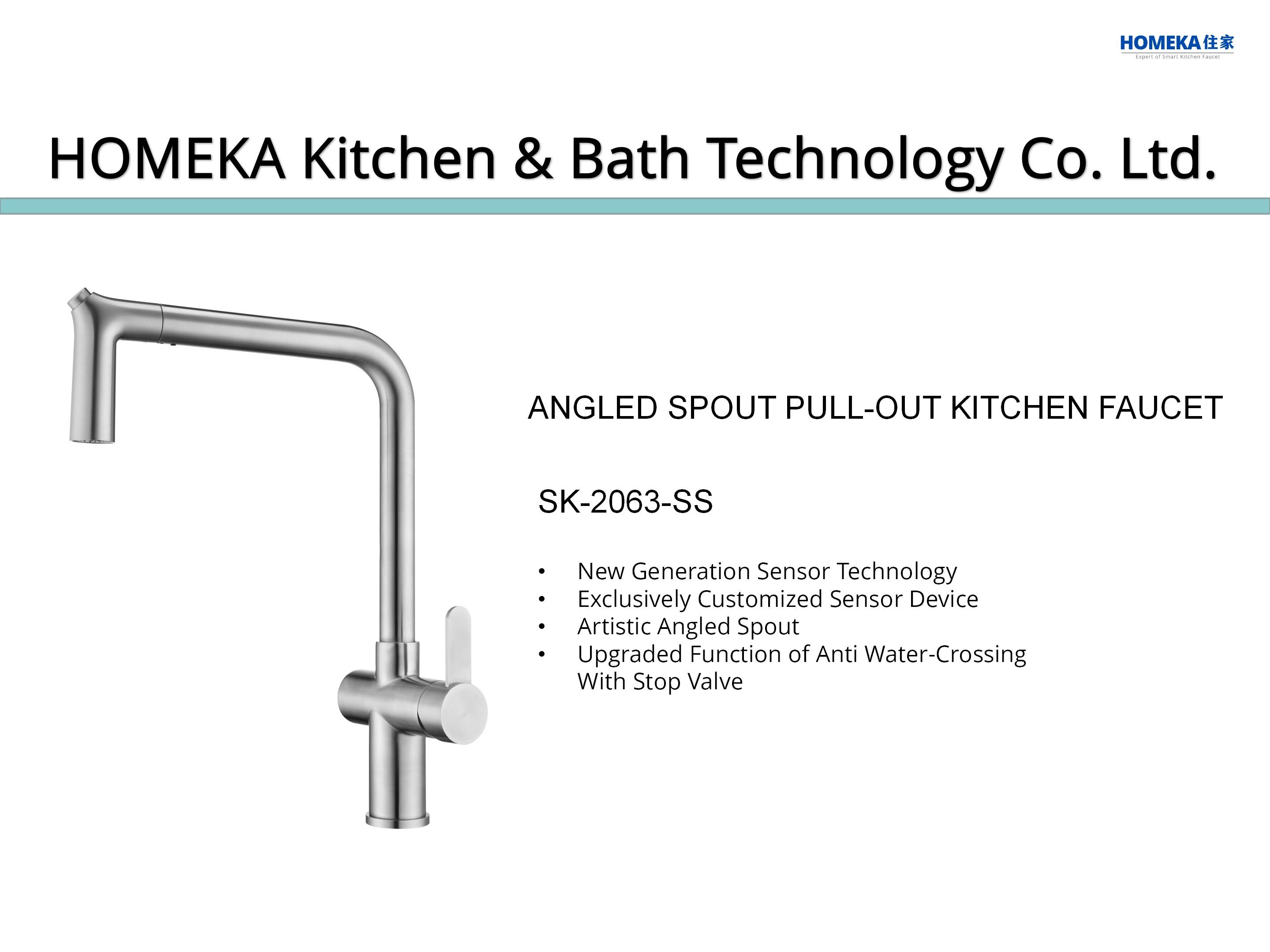 Angled Spout Pull Out Mixer Tap