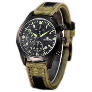 China Fabric Leather Band Watches / Multifunctional Stainless Steel Mens Watches , Large Dial Quartz wholesale