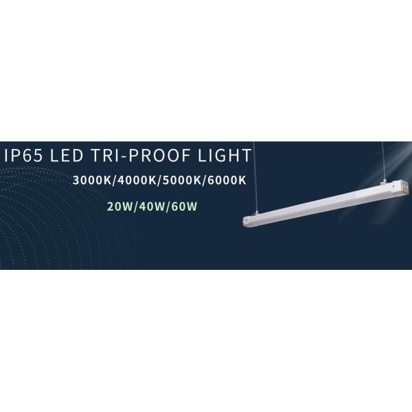 Waterproof IP65 LED Triproof Light With 180lm/W Emergency Sensor 120 Deg Light Angle