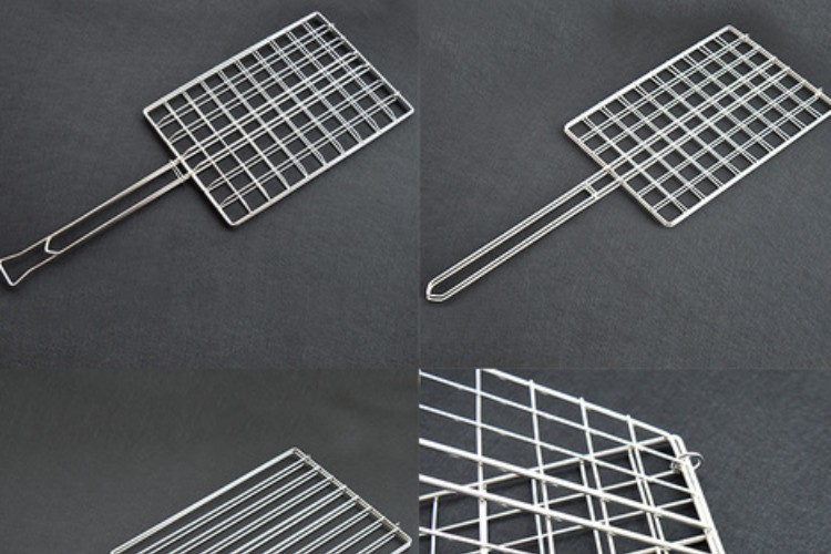 Silver Stainless Steel BBQ Grill Net 20*40 Mesh Barbecue Grill Net