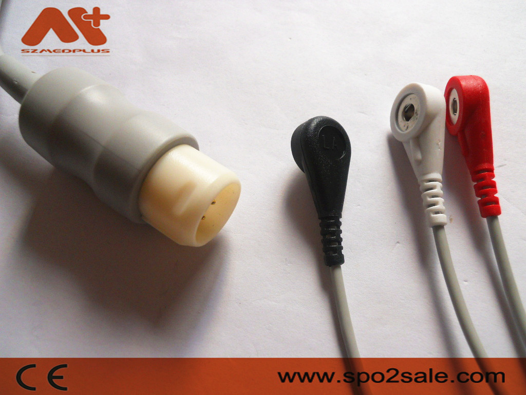 Philips Compatible 3 Lead Snap Direct-Connect ECG Cable - M1733A
