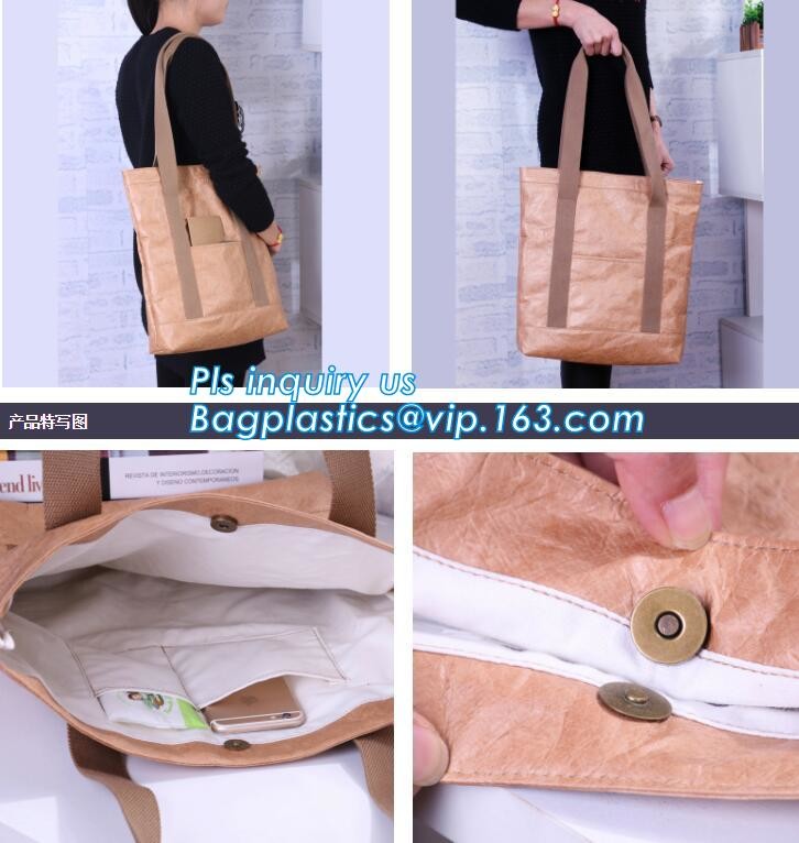 Dupont Tyvek PU coated shopping bag PU coated Tyvek bag PU coated tyvek eco bag,Tote Bag Cotton With Logo Printing Tyvek