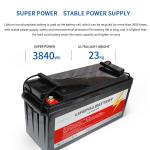 300ah 12V 24V Battery Lifepo4 Lithium Battery Pack RV Rechargeable Solar