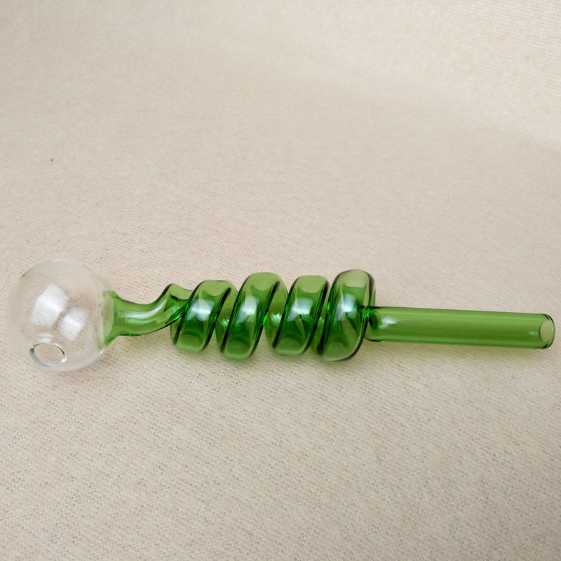 Adult Helix Colorful Glass Smoking Pipe 5.5 Inches Hand Blown Technology
