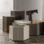 Hexagon 0.8m Marble Top Coffee Table Modern 0.6m Living Room