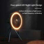 Rechargeable Portable Camping Fan 7800mAh Battery Tripod Stand Fan With Led