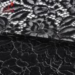 High quality black nylon lace fabric for long dress