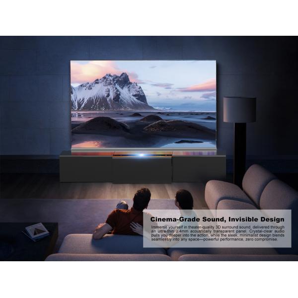 Marble Motorized Laser TV Cabinet for Projection Living Room Entertainment Luxury