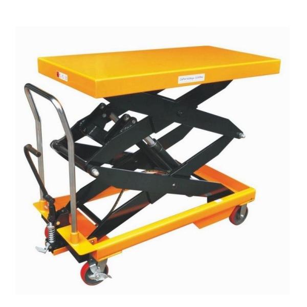 Quality Warehouse Scissor Lift Trolley 500kg Hydraulic Table Lifter Trolley for sale