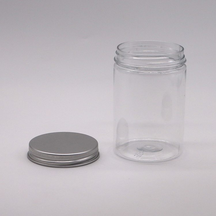 Confectionery Packaging 250ML PET Food Jar with Screw Cap and Aluminium Lid