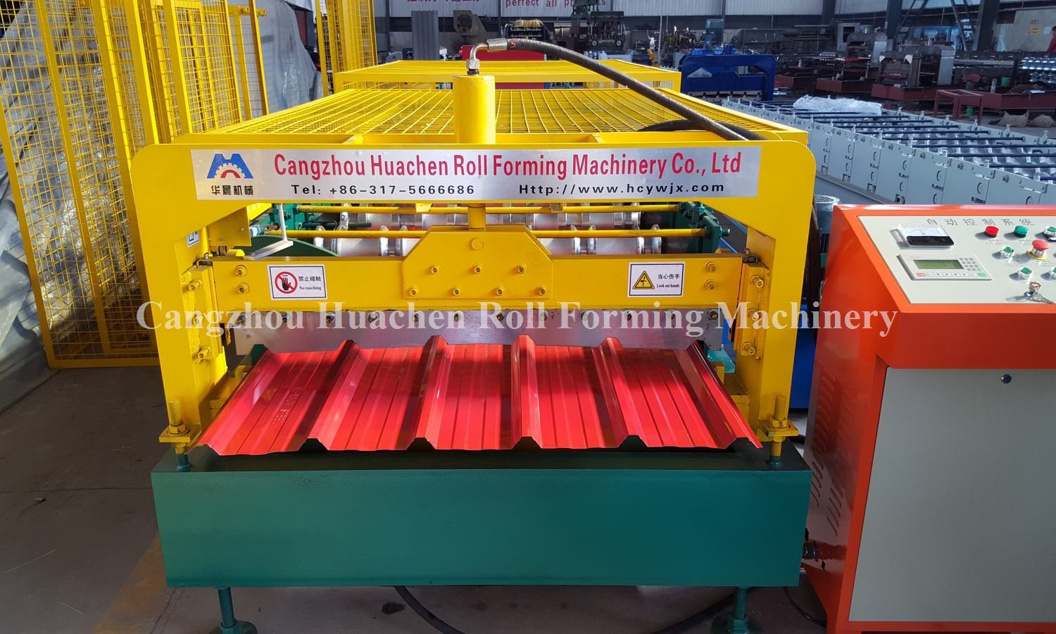 Iron Sheet Roll Forming Line , Corrugated Double Liner Metal Roof Tile Making Machine