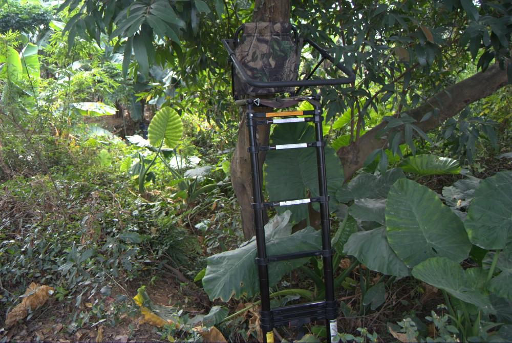 Aluminum Telescopic Ladders 8 Steps Climbing Tree Stand Hunting Tree Stand