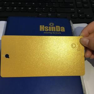China Gold Metallic Effect Epoxy Resin Powder Coating High Exterior Stability wholesale