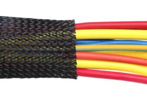 China Melt Temperature Flexible Braided Wire Covers Custom Diameter Abrasive Resistance wholesale