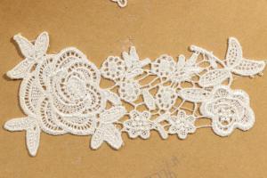 China ODM Bridal Trims And Appliques , Romantic Floral Lace Applique wholesale