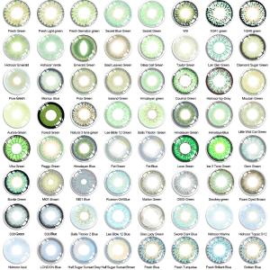 China OEM Yearly gray green contact lenses Prescription Power Soft Eye wholesale