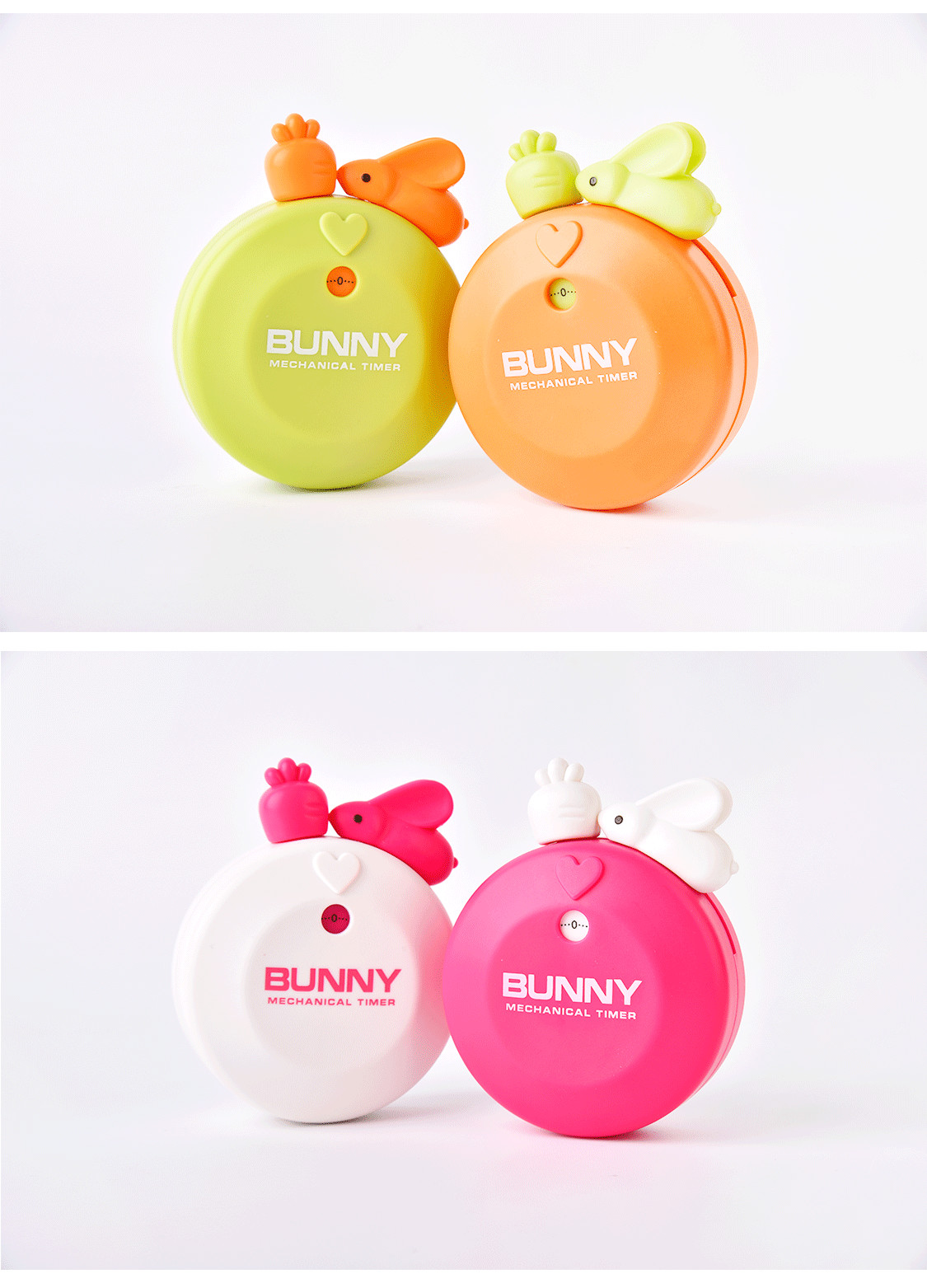 Rabbit And Carrot ABS Material Mechanical Kitchen Timer Magic For Kitchen