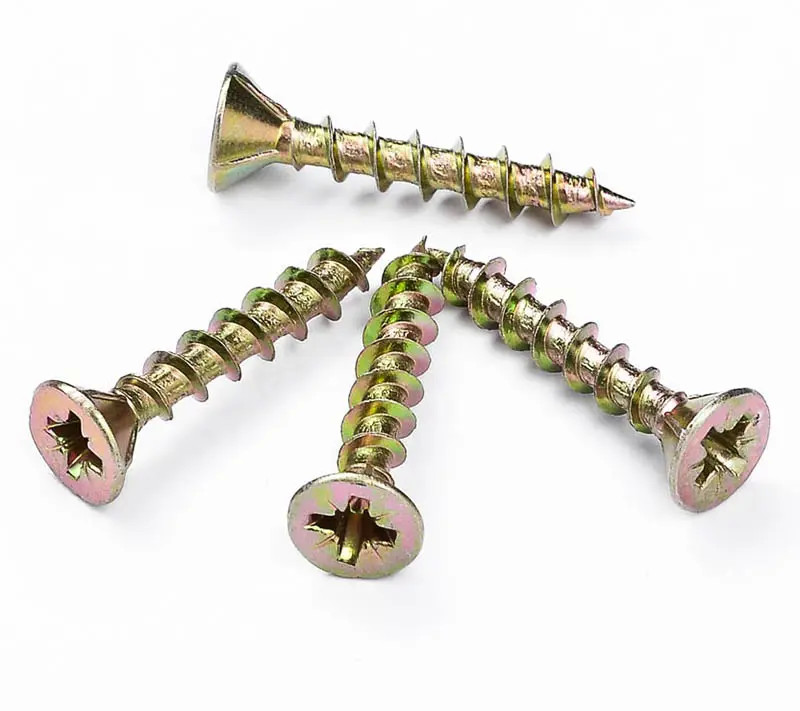 4.8 / 8.8 / 10.9 / 12.9 Grade Metal Chipboard Screws Full Thread Yellow White Screws