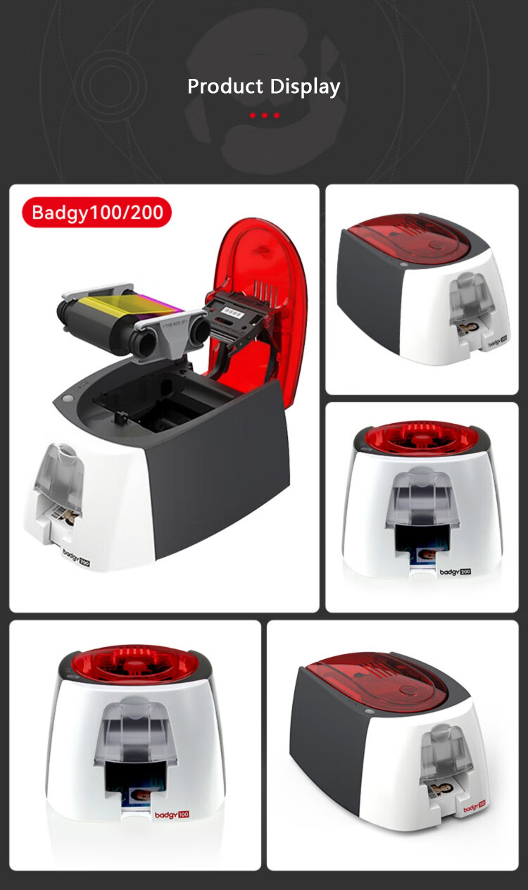 Evolis Badgy 100/200 Printer Thermal Direct Printing PVC ID Card Printer With Single Side