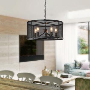 China Black wrought iron pendant lights Kitchen Chandelier (WH-CI-47) wholesale