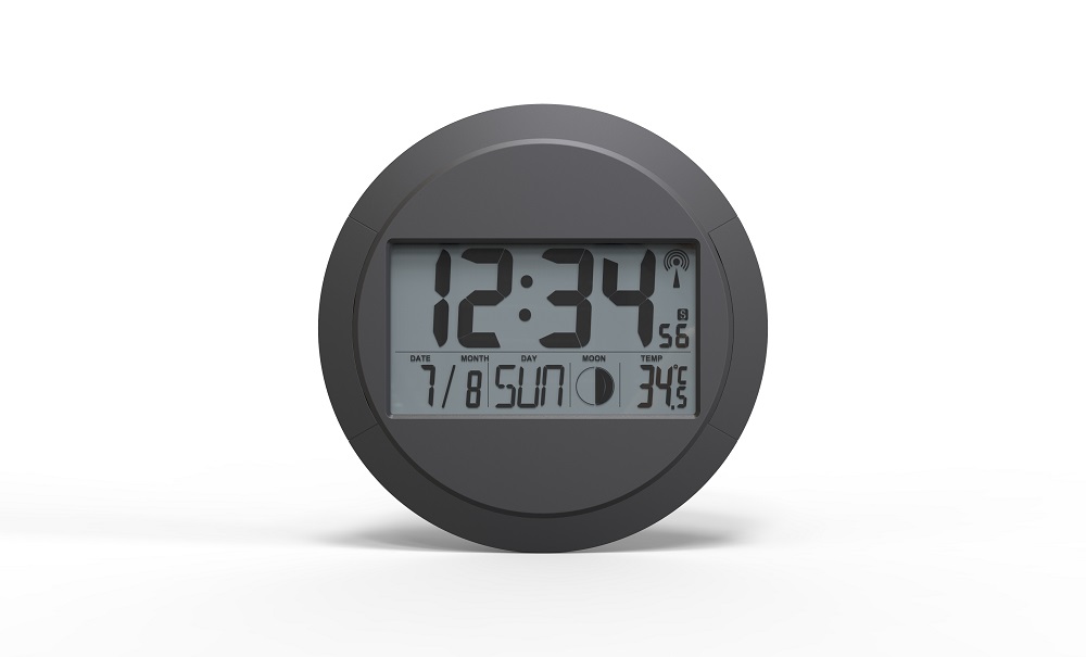Easy-to-Read RC Wall Clock with Temperature Convenient Weather Display