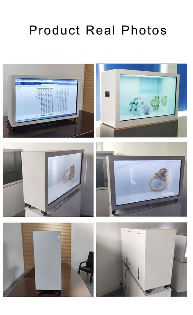 Multi Language Transparent LCD Advertising WiFi Transparent LCD Display Case