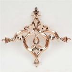 Elegant Georgian Bar Flowers in Rose Gold for Home Beauty Insulated Glasses