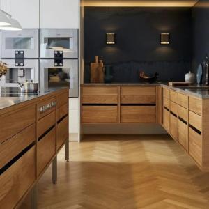 China Ghana Project Custom Modular Modern Design Wood Grain Kitchen Cabinet wholesale
