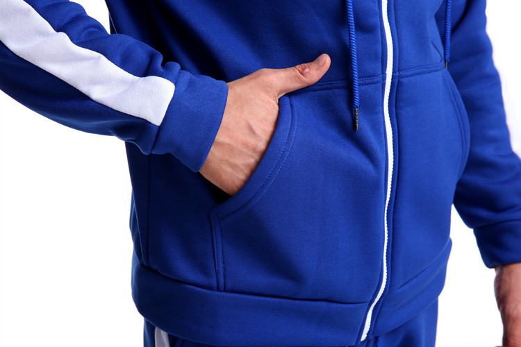55% Polyester 45% Cotton Fashion Red Custom Outdoor Clothing Casual Long Sleeve Tracksuit