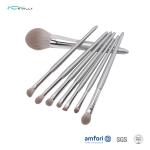 Silver Eye Shadow BSCI Wooden Handle Makeup Brushes
