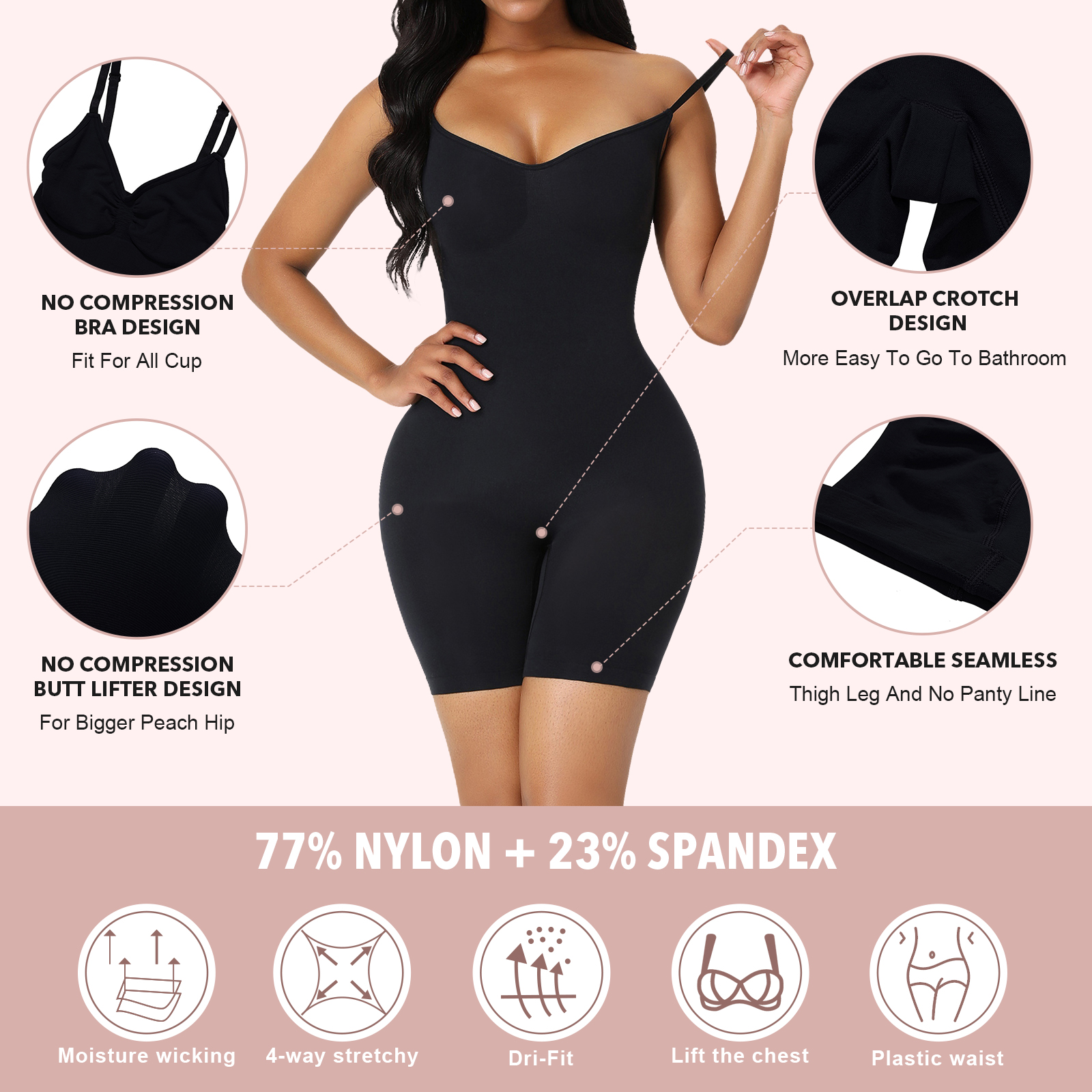 Spring Summer Autumn Winter Shapewear for Women Seamless High Waist Full Body Shaper