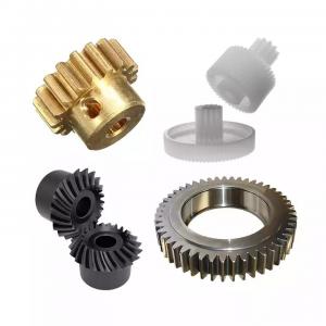 China Precision CNC Turning Parts Stainless Steel Copper Brass Plastic Bevel Pinion Spur Gear on sale