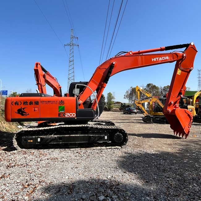 Middle Original Excavator Used HItachi EX200-5 Crawl Digger 0.8m3 Bucket Capacity