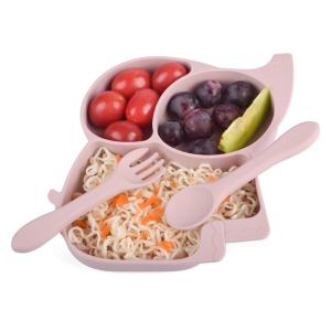 China Elephant Silicone Divided Plate BPA Free Weaning Suction Plates wholesale