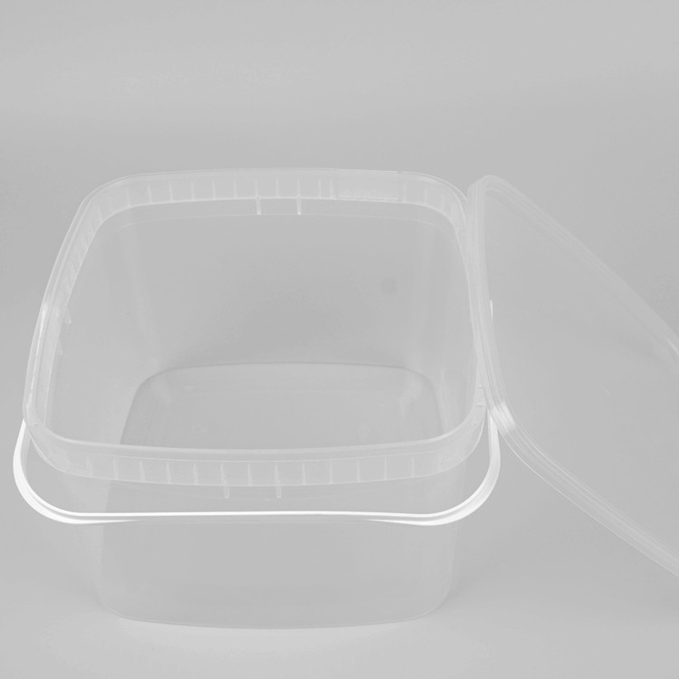 3 Liters Transparent Rectangular Plastic Bucket With ISO9001
