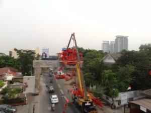 Bridge Construction Equipment Segment Lifter Hydraulic With Steel Wheel