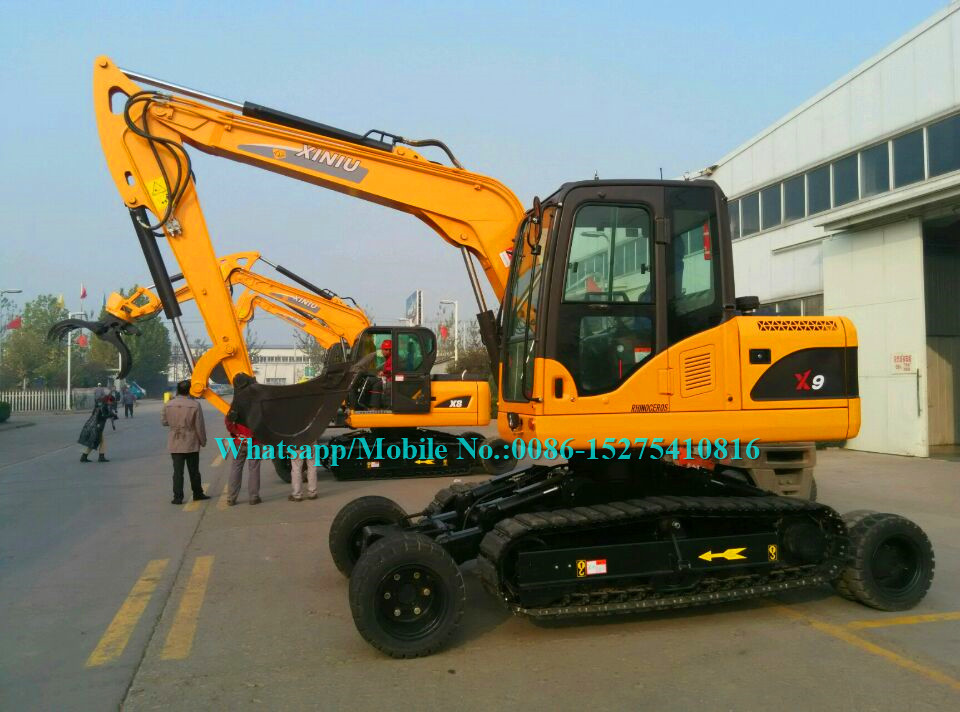 Wheel Digger Heavy Earth Moving Machinery Used In Construction Sites X8 8 Ton