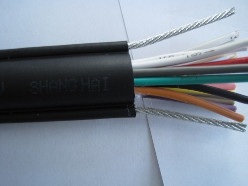 Round Pendant Control Cable with 1 Steel For Crane and Lifter RVV1G 14*1.25MM2
