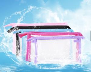 China Sewing Clear Promotional PVC Bags , Colorful PVC Makeup Bag For Cosmetics wholesale
