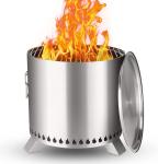 15 Inch 304 Stainless Steel Portable Smokeless Fire Pit Wood Burning Outdoor