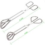 LFGB 9.45 Inches Stainless Steel Kitchen Tongs For Cooking Serving Scissors